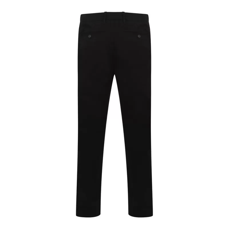 Pantalon homme chino slim en coton élastique, ceinture ajustable, 4 poches, 225 g/m²
