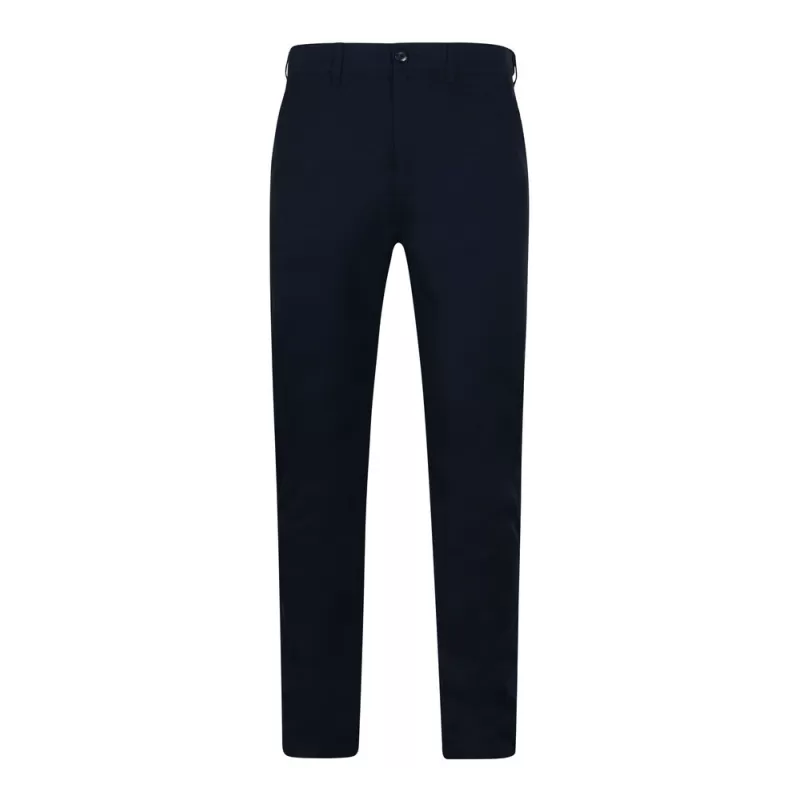 Pantalon homme chino slim en coton élastique, ceinture ajustable, 4 poches, 225 g/m²
