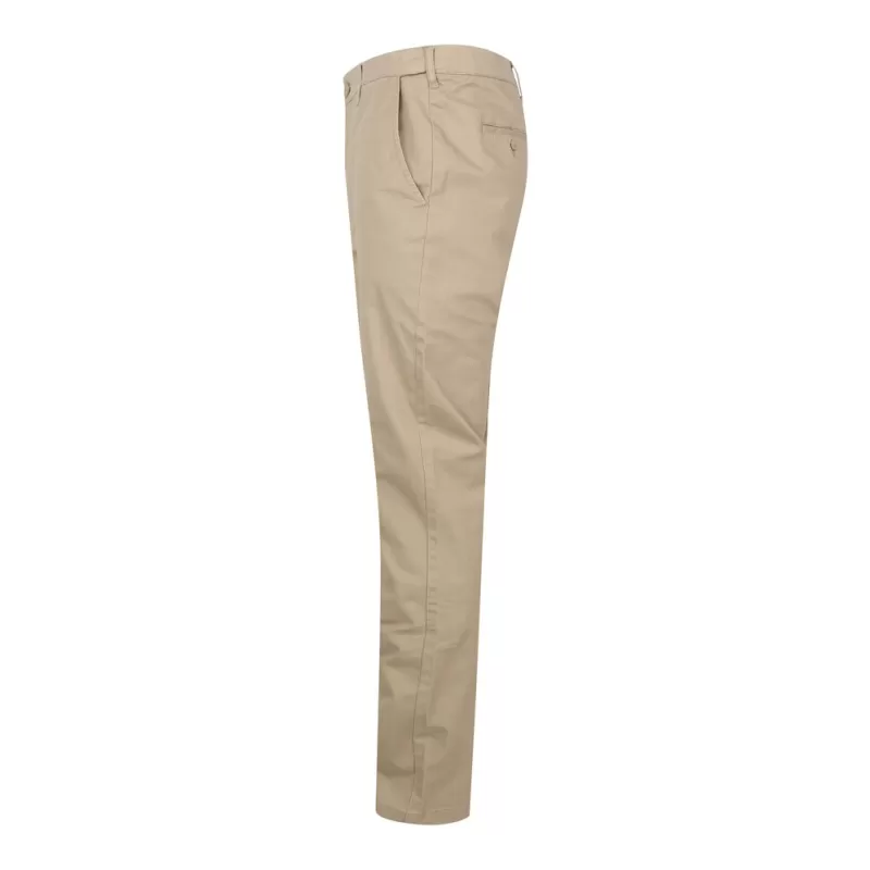 Pantalon homme chino slim en coton élastique, ceinture ajustable, 4 poches, 225 g/m²