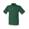 Polo homme en coton piqué col indéformable, 225 g/m²