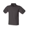 Polo homme piqué coton-polyester col indéformable, manches courtes, 200 g/m²