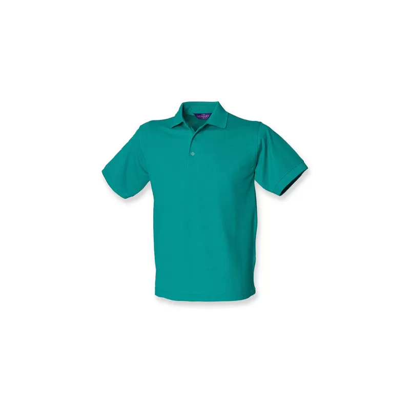 Polo homme piqué coton-polyester col indéformable, manches courtes, 200 g/m²