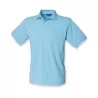 Polo homme piqué coton-polyester col indéformable, manches courtes, 200 g/m²