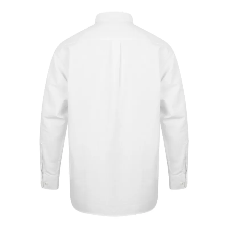 Chemise classique manches longues en polycoton oxford, poche poitrine, 170 g/m²