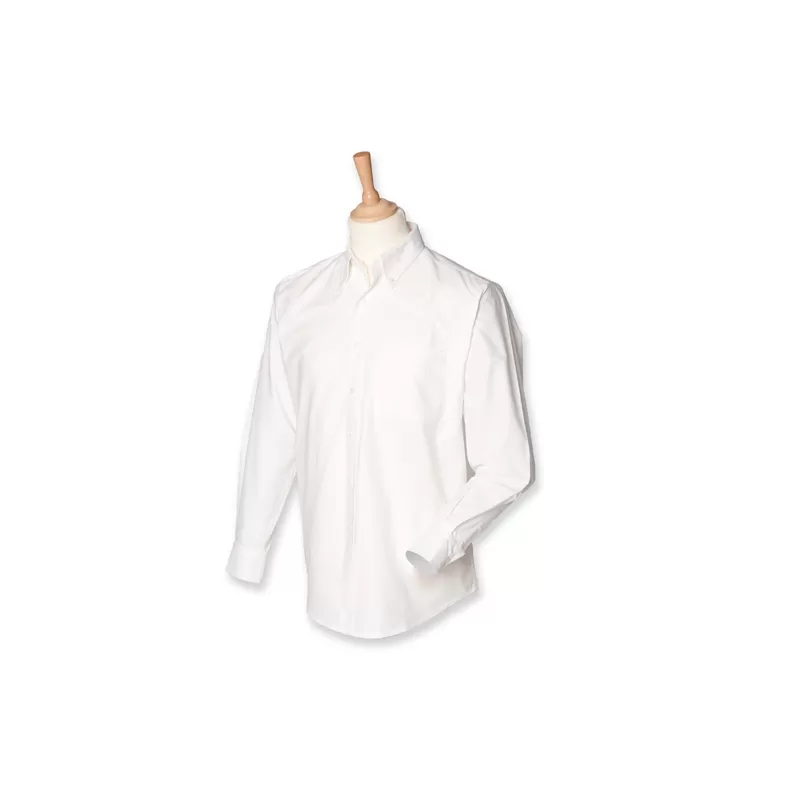 Chemise classique manches longues en polycoton oxford, poche poitrine, 170 g/m²