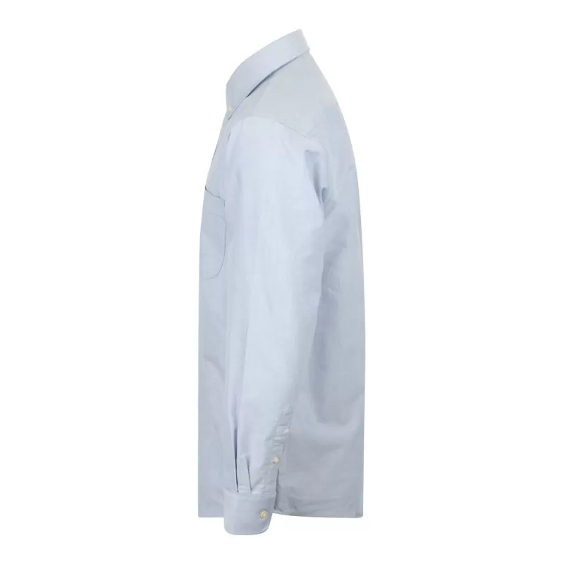 Chemise classique manches longues en polycoton oxford, poche poitrine, 170 g/m²