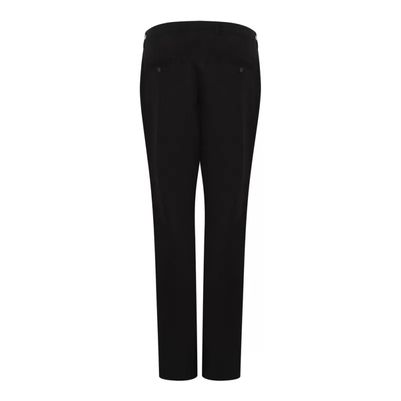 Pantalon femme chino slim en coton élastique, ceinture ajustable, 4 poches, 225 g/m²