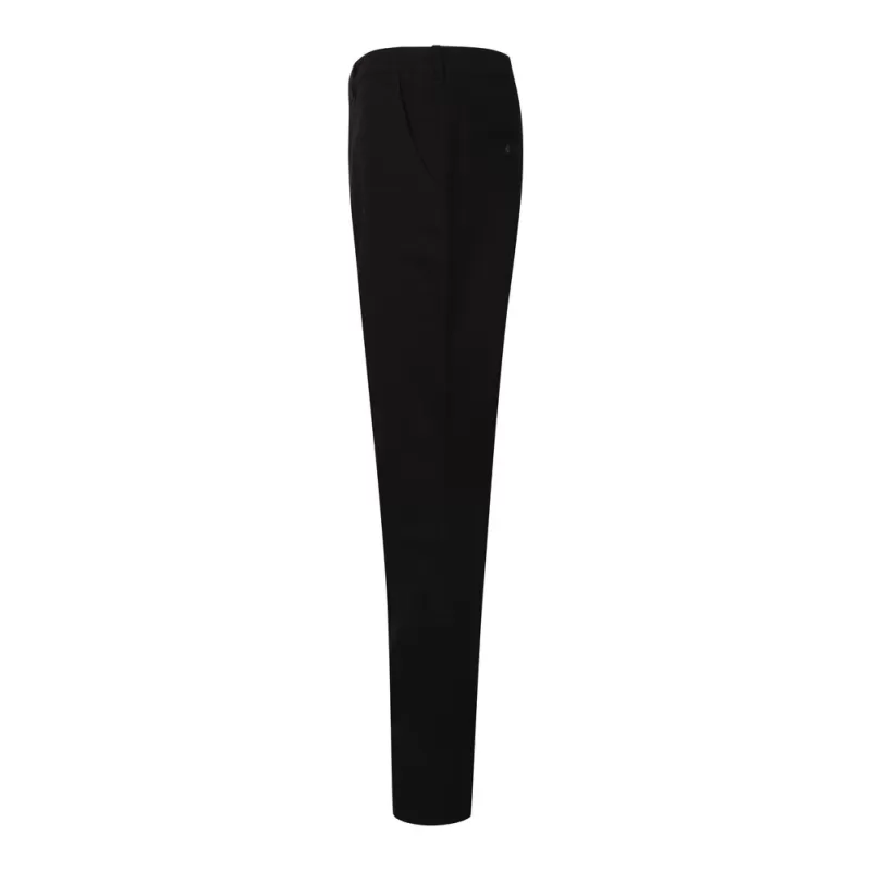 Pantalon femme chino slim en coton élastique, ceinture ajustable, 4 poches, 225 g/m²