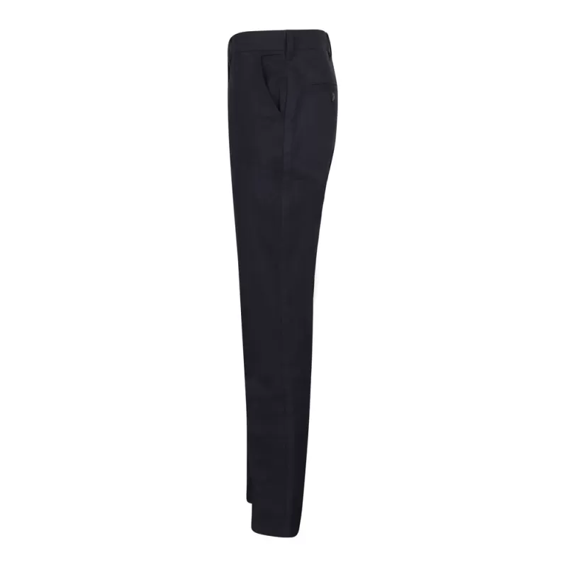 Pantalon femme chino slim en coton élastique, ceinture ajustable, 4 poches, 225 g/m²