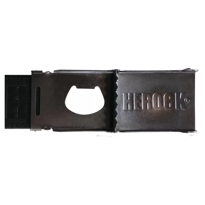 Ceinture élastique ajustable avec logo Herock en relief, boucle avec ouvre-bouteille