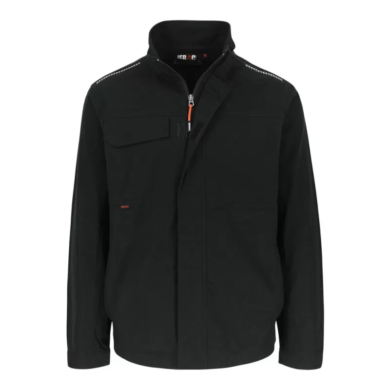 Veste multi-poches stretch en coton, 2 poches latérales, poche poitrine, 275 g/m²