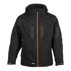 Veste de pluie imperméable, coupe-vent, respirante, capuche ajustable, 150 g/m²