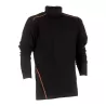 Tee-shirt col roulé manches longues stretch en coton, 200 g/m²