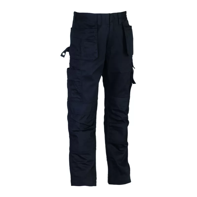 Pantalon de travail multi-poches déperlant en polyester et coton, 280 g/m²