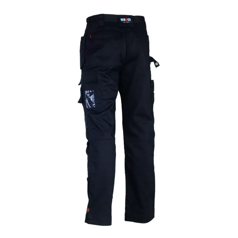 Pantalon de travail multi-poches déperlant en polyester et coton, 280 g/m²