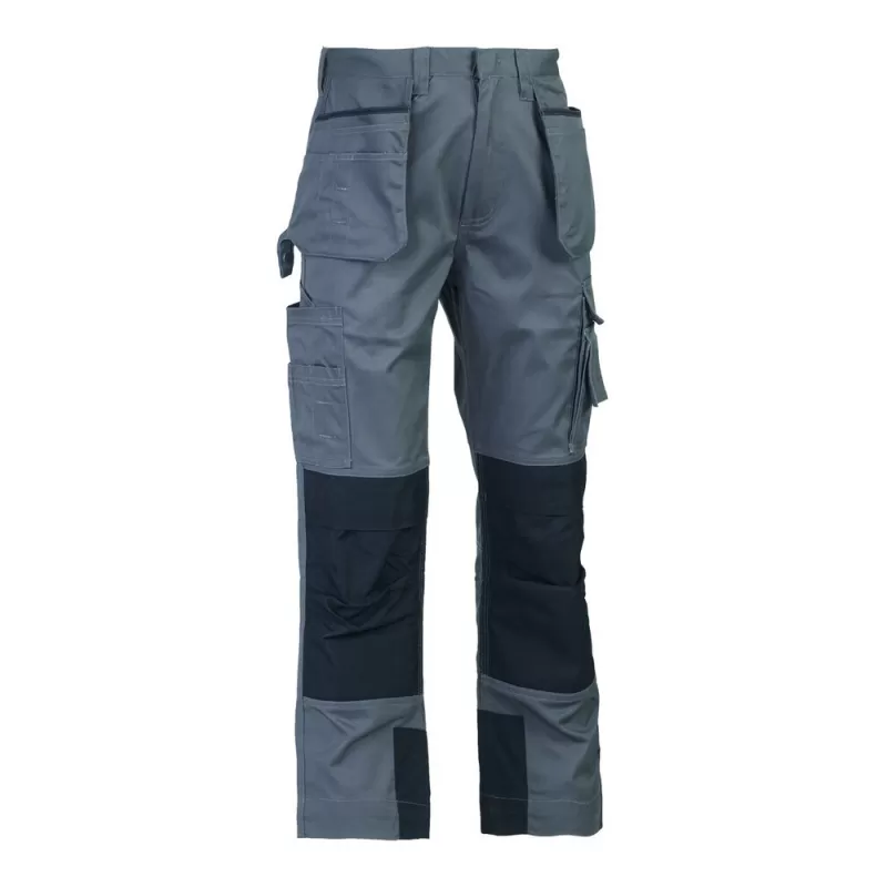 Pantalon de travail multi-poches déperlant en polyester et coton, 280 g/m²