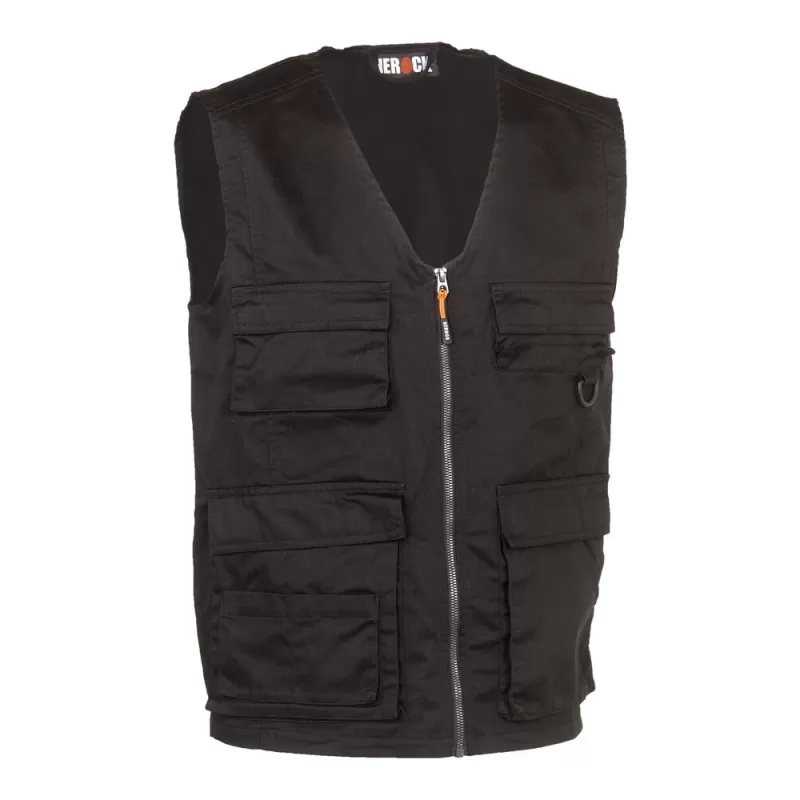 Bodywarmer multi-poches déperlant, 230 g/m²