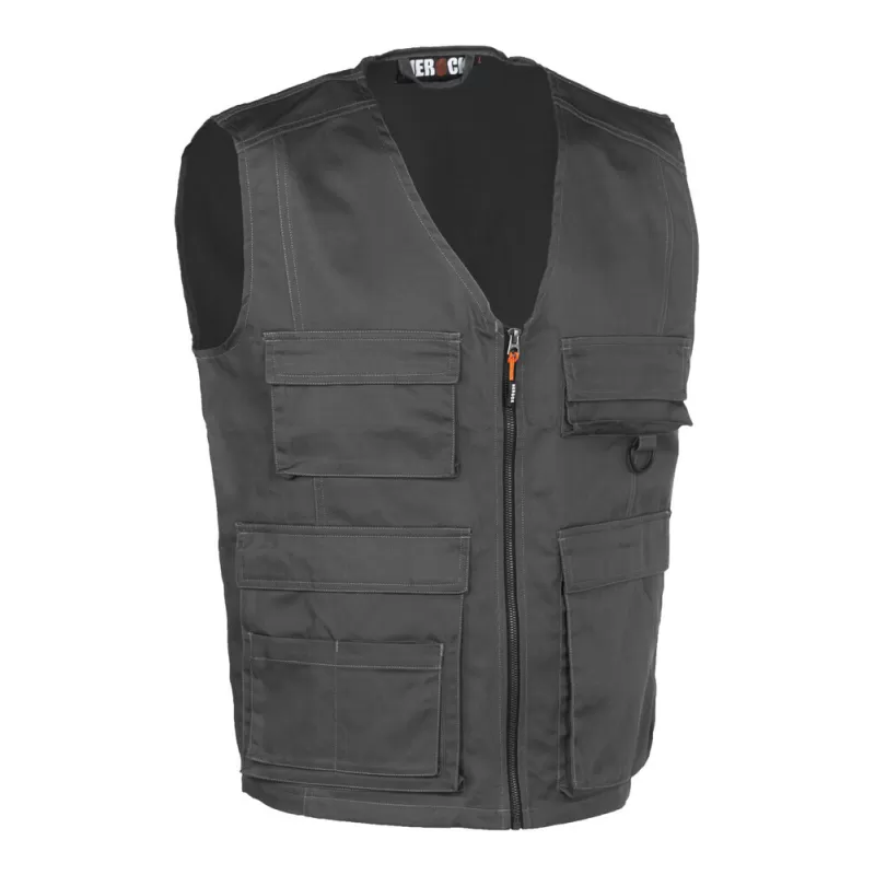 Bodywarmer multi-poches déperlant, 230 g/m²