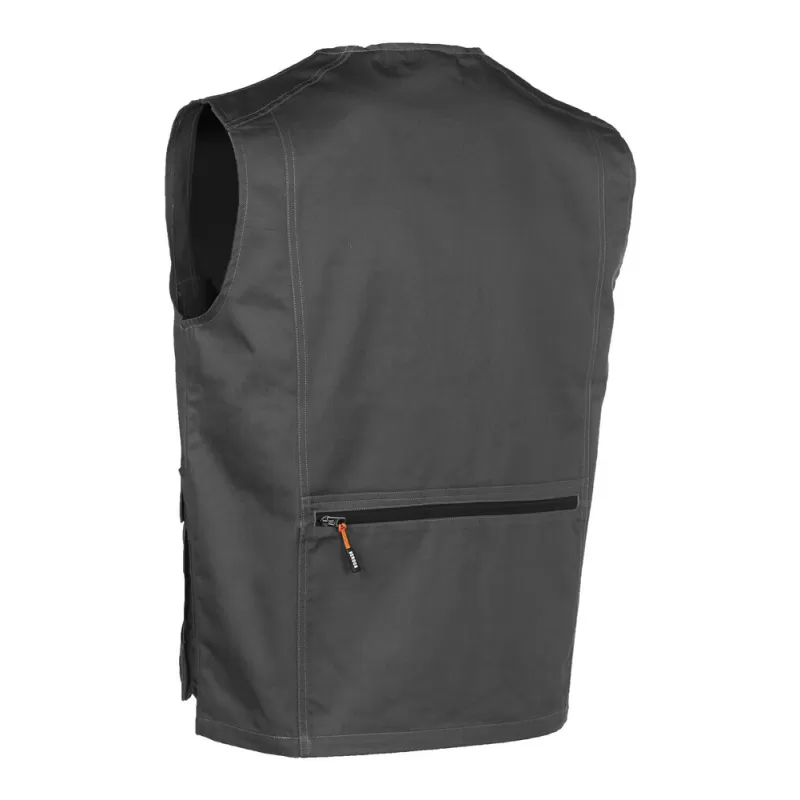 Bodywarmer multi-poches déperlant, 230 g/m²