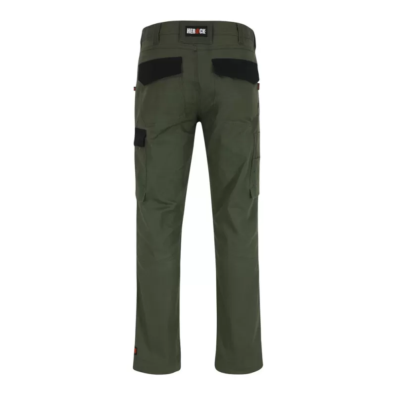 Pantalon de travail multi-poches extensible en coton, 275 g/m²