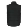 Bodywarmer de travail matelassé multi-poches déperlant, liseré réfléchissant dans le dos