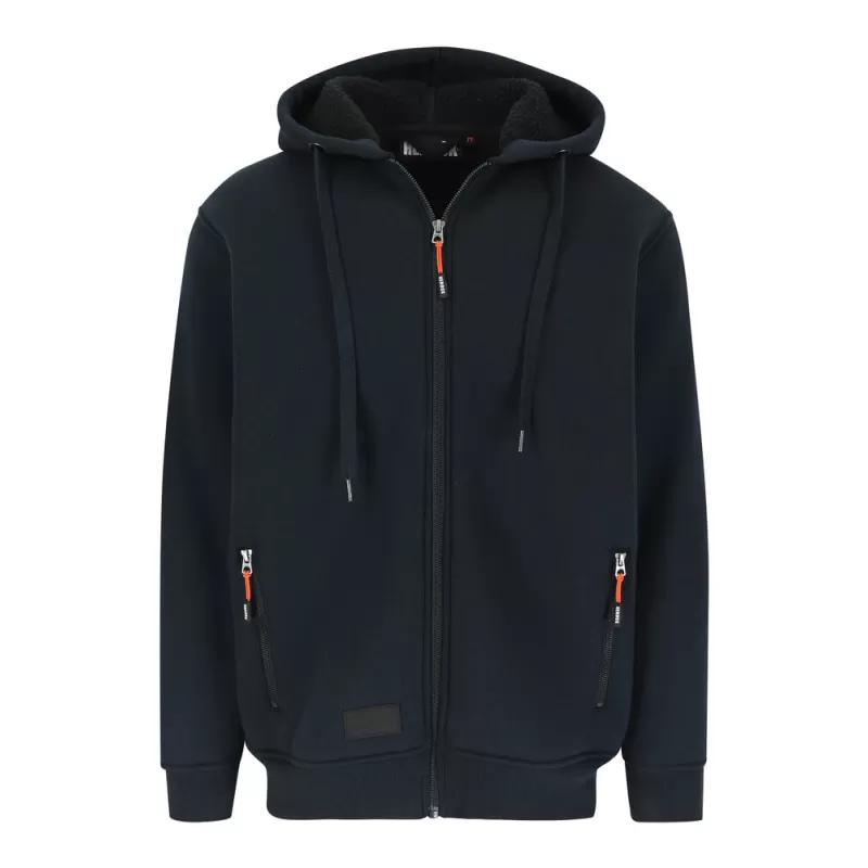 Sweat zippé à capuche déperlant doublé Sherpa imprimé Herock, 600 g/m²