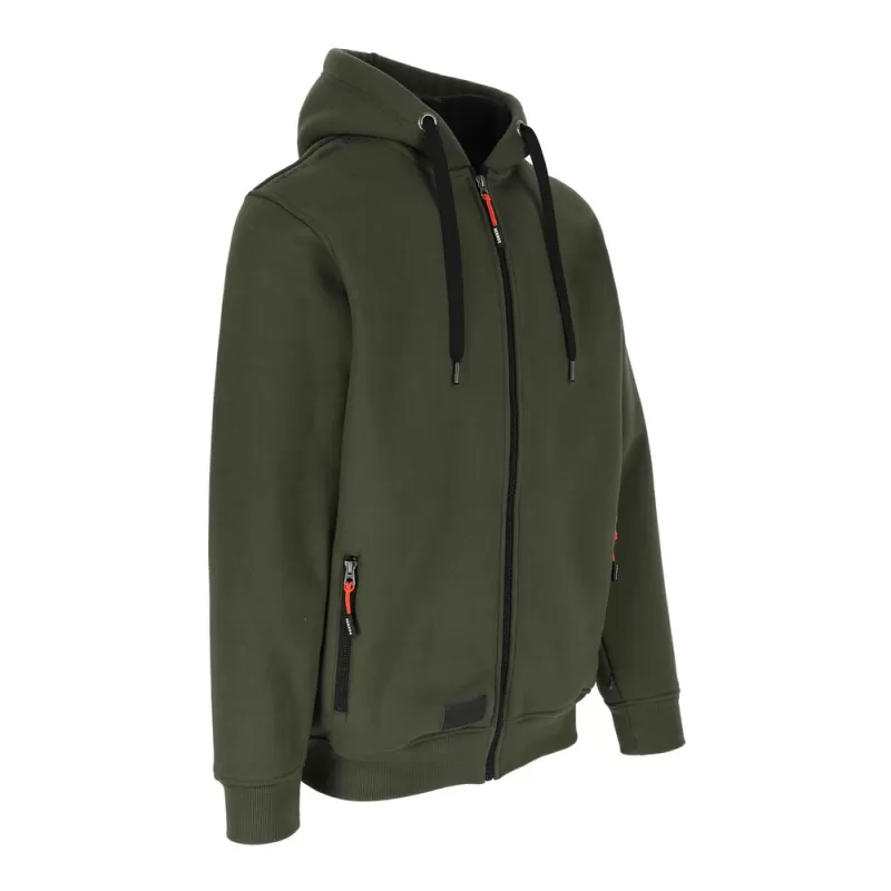 Sweat zippé à capuche déperlant doublé Sherpa imprimé Herock, 600 g/m²