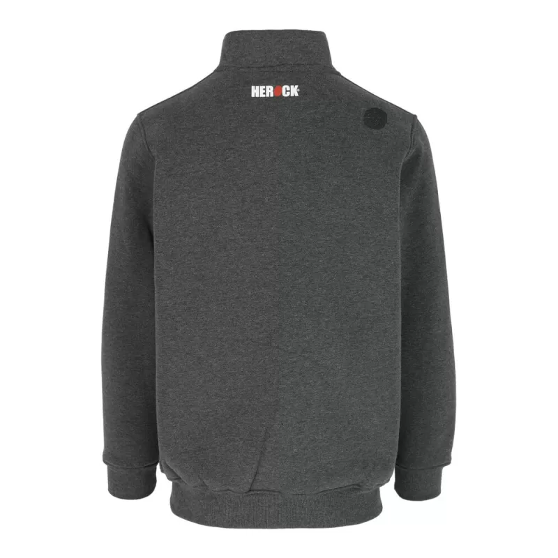 Sweat zippé déperlant doublure Sherpa, fermeture grand zip, poche poitrine, 600 g/m²