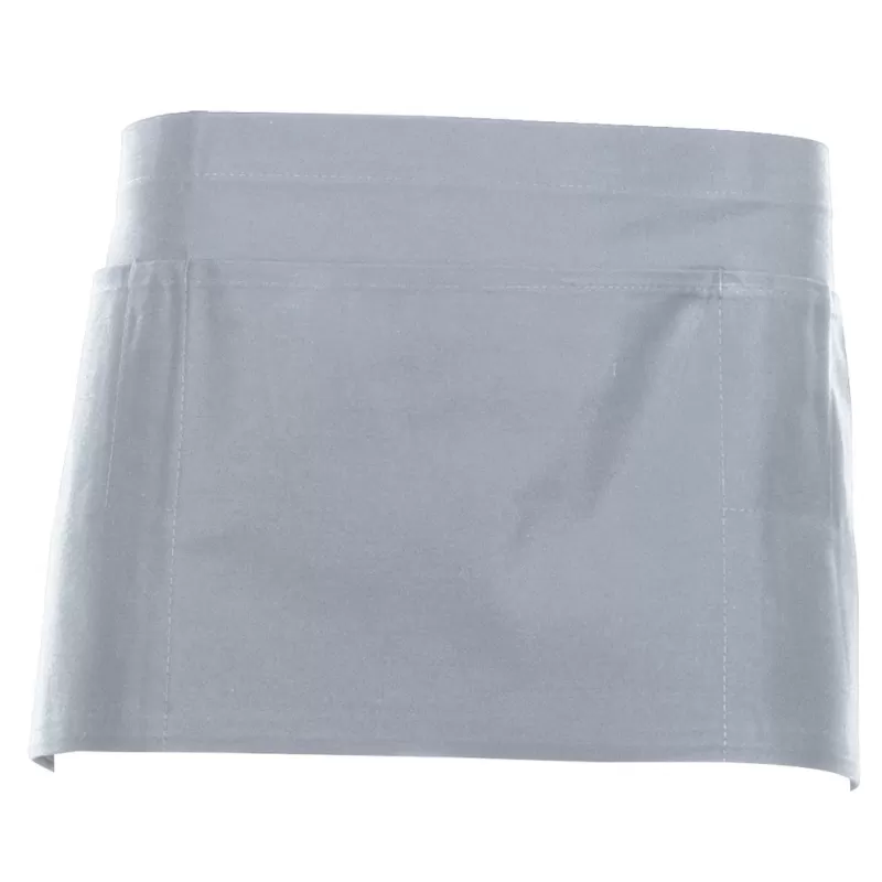 Tablier de barman court en coton, multipoches, 280 g/m²
