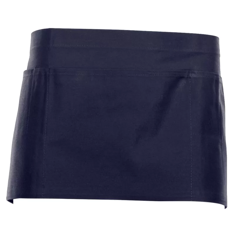 Tablier de barman court en coton, multipoches, 280 g/m²