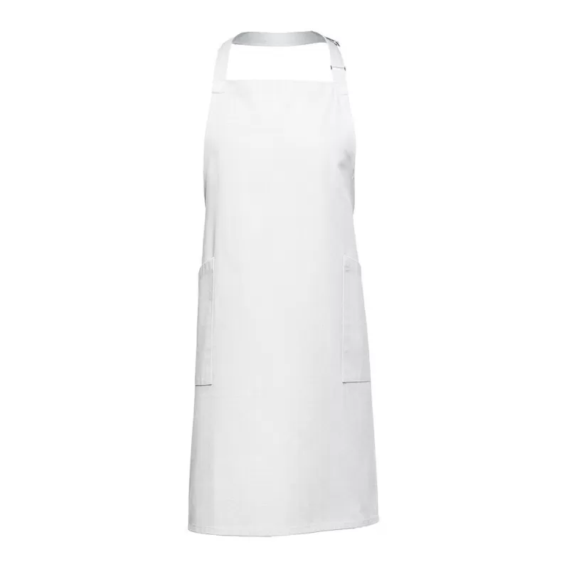 Tablier long 2 poches sur les côtés en coton