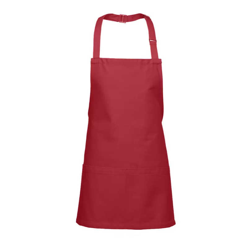 Tablier buste court en coton, 2 poches, 280 g/m²