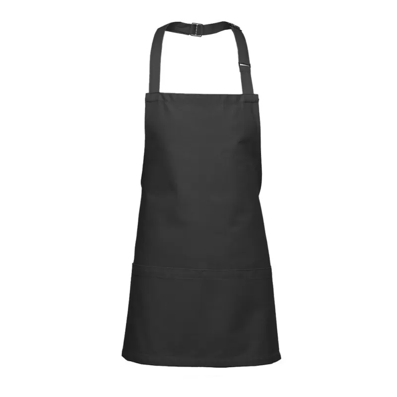 Tablier buste court en coton, 2 poches, 280 g/m²