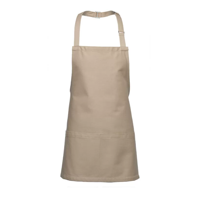 Tablier buste court en coton, 2 poches, 280 g/m²