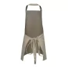 Tablier buste court en coton, 2 poches, 280 g/m²