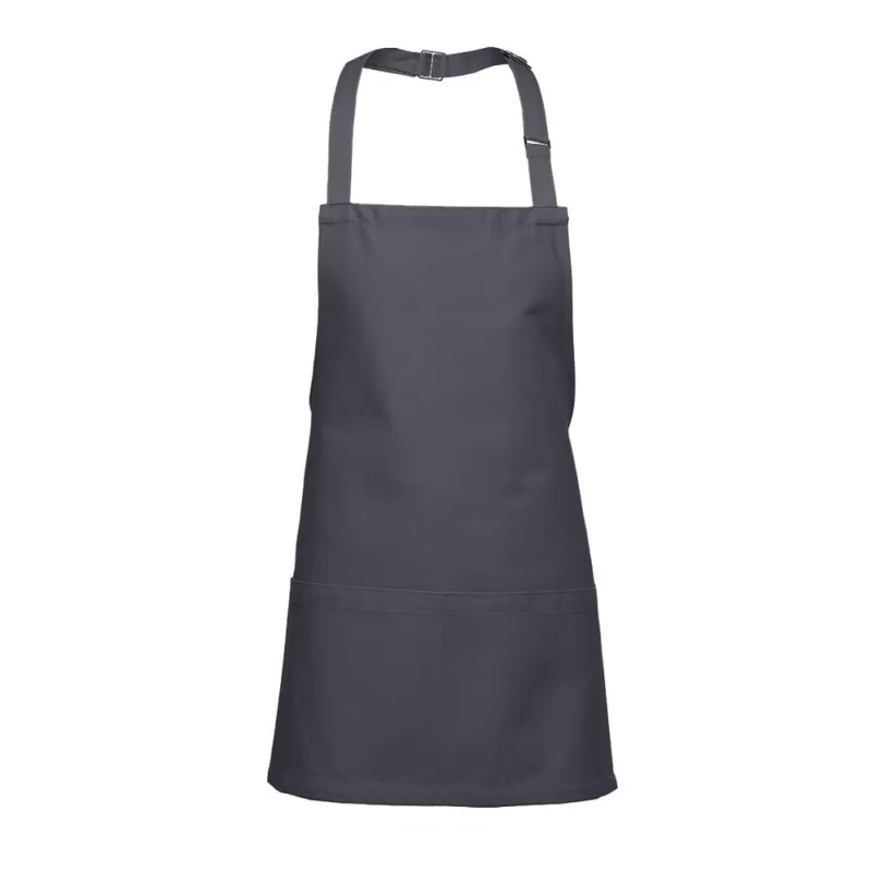 Tablier buste court en coton, 2 poches, 280 g/m²