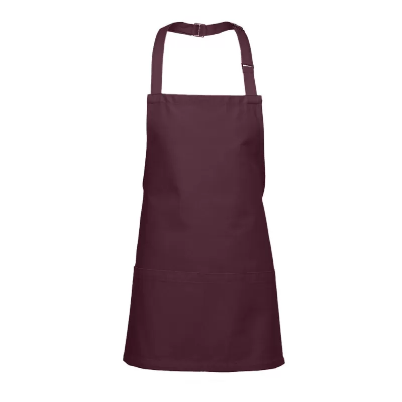 Tablier buste court en coton, 2 poches, 280 g/m²