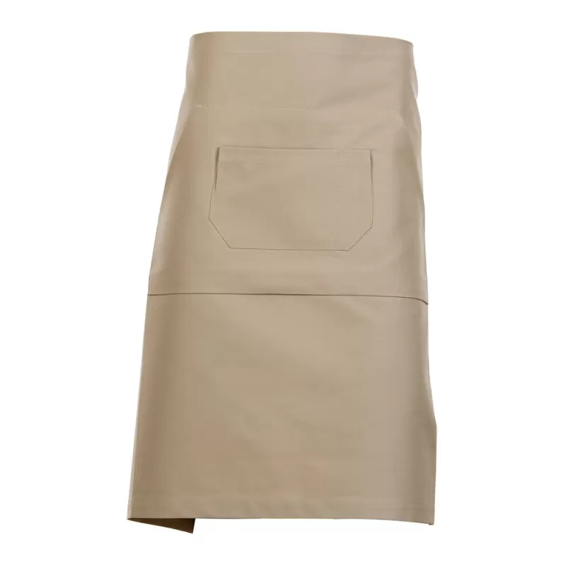 Tablier de barman mi-long en coton, multipoches, 280 g/m²