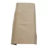 Tablier de barman mi-long en coton, multipoches, 280 g/m²