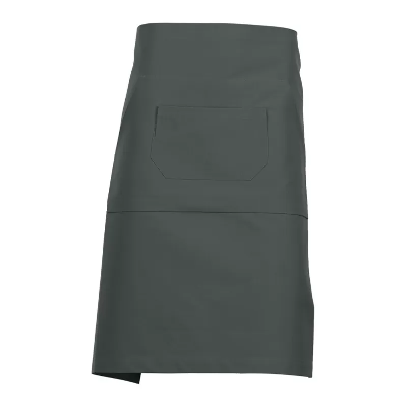 Tablier de barman mi-long en coton, multipoches, 280 g/m²