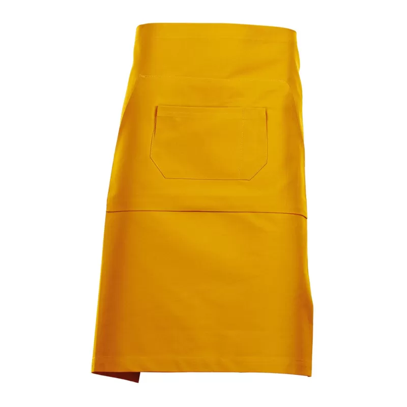 Tablier de barman mi-long en coton, multipoches, 280 g/m²