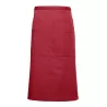 Tablier barman long en coton, 3 poches, 280 g/m²