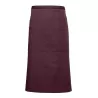 Tablier barman long en coton, 3 poches, 280 g/m²