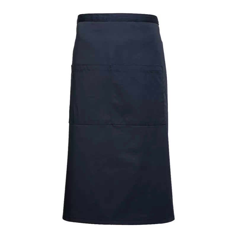 Tablier barman long en coton, 3 poches, 280 g/m²