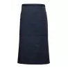 Tablier barman long en coton, 3 poches, 280 g/m²