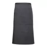 Tablier barman long en coton, 3 poches, 280 g/m²