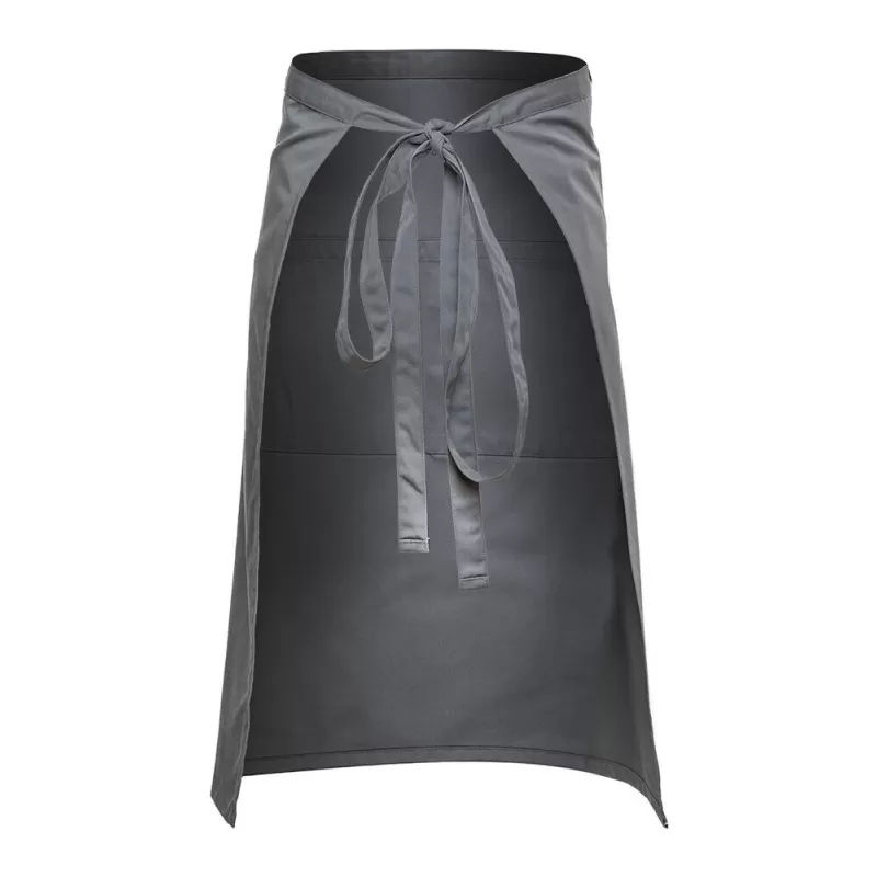 Tablier barman long en coton, 3 poches, 280 g/m²