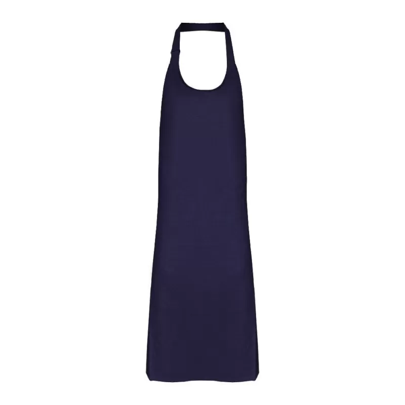 Tablier à bavette sans poches en polycoton ajustable, 240 g/m²