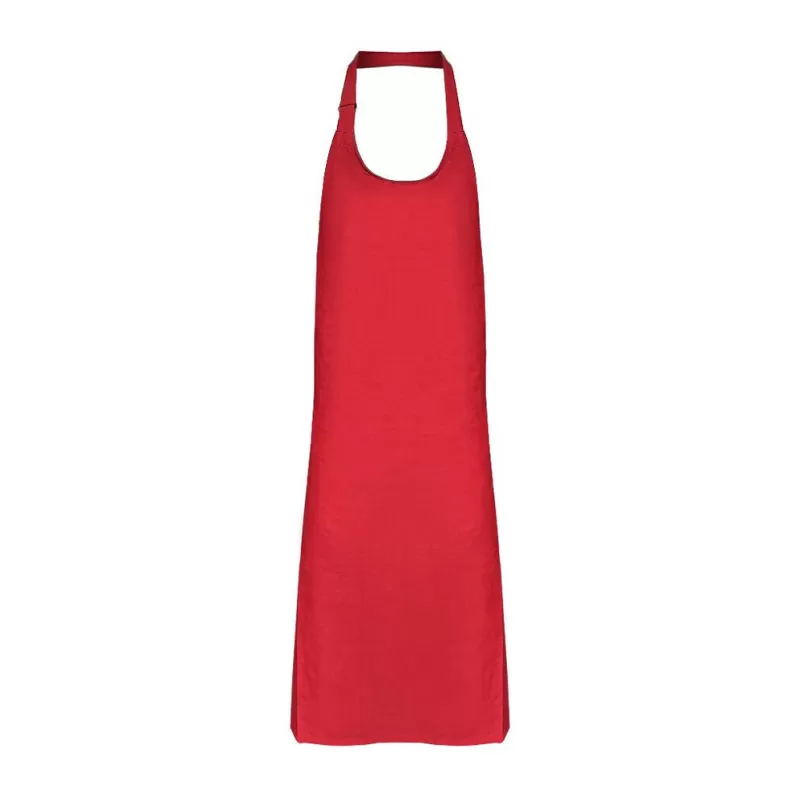 Tablier à bavette sans poches en polycoton ajustable, 240 g/m²