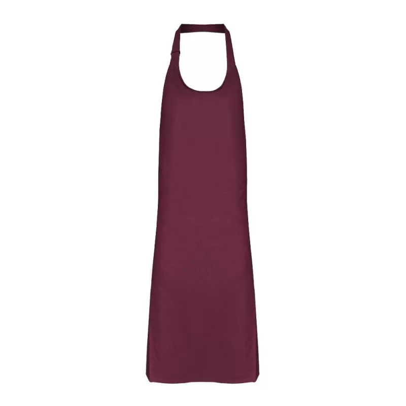 Tablier à bavette sans poches en polycoton ajustable, 240 g/m²